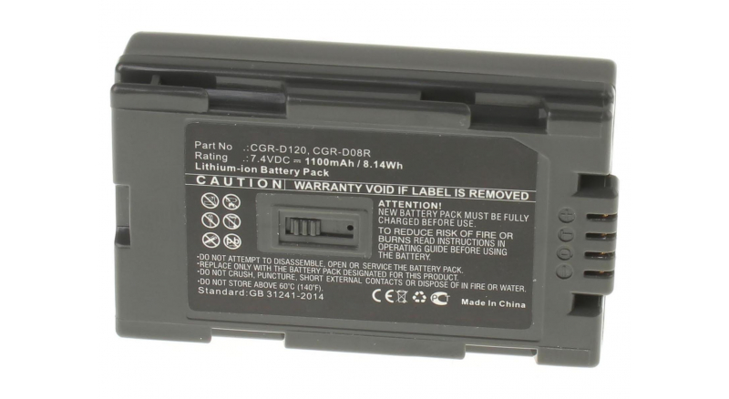Аккумуляторная батарея CGR-D320 для фотоаппаратов и видеокамер Panasonic. Артикул iB-F351.Емкость (mAh): 1100. Напряжение (V): 7,4