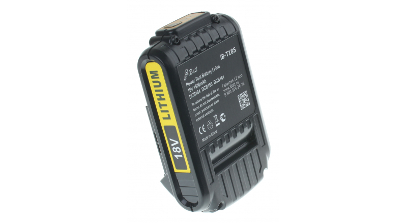 Аккумуляторная батарея для электроинструмента DeWalt DCG412L2. Артикул iB-T185.Емкость (mAh): 1500. Напряжение (V): 18