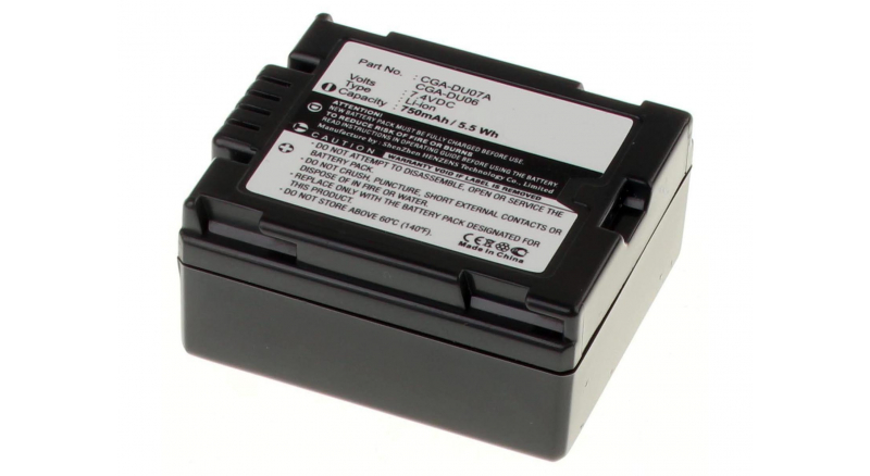 Аккумуляторные батареи для фотоаппаратов и видеокамер Panasonic NV-GS80EB-SЕмкость (mAh): 750. Напряжение (V): 7,4