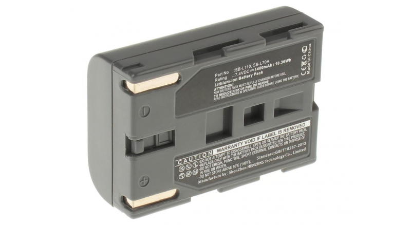 Аккумуляторная батарея SB-L110 для фотоаппаратов и видеокамер Samsung. Артикул iB-F240.Емкость (mAh): 1400. Напряжение (V): 7,4