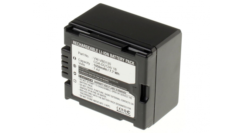 Аккумуляторные батареи для фотоаппаратов и видеокамер Panasonic NV-GS408GKЕмкость (mAh): 1050. Напряжение (V): 7,4