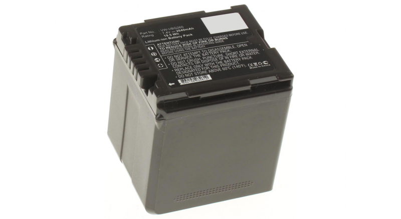 Аккумуляторная батарея VW-VBG130E-K для фотоаппаратов и видеокамер Panasonic. Артикул iB-F321.Емкость (mAh): 2640. Напряжение (V): 7,4