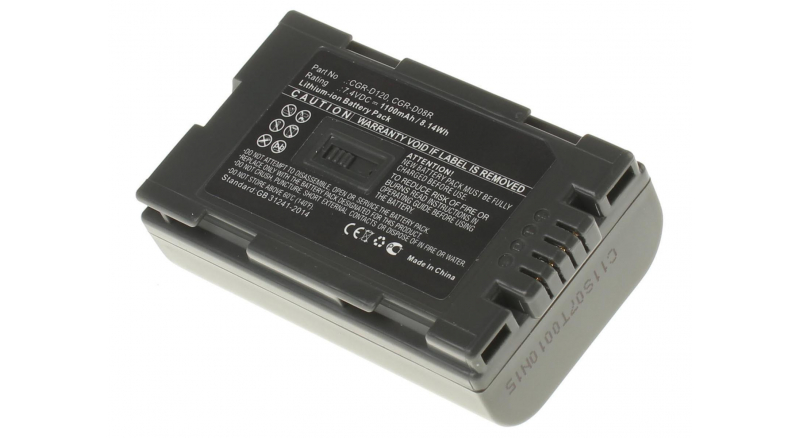 Аккумуляторные батареи для фотоаппаратов и видеокамер Panasonic NV-GS11Емкость (mAh): 1100. Напряжение (V): 7,4