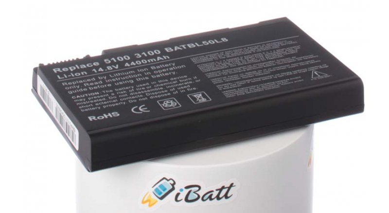 Аккумуляторная батарея для ноутбука Acer TravelMate 2492. Артикул iB-A117.Емкость (mAh): 4400. Напряжение (V): 14,8