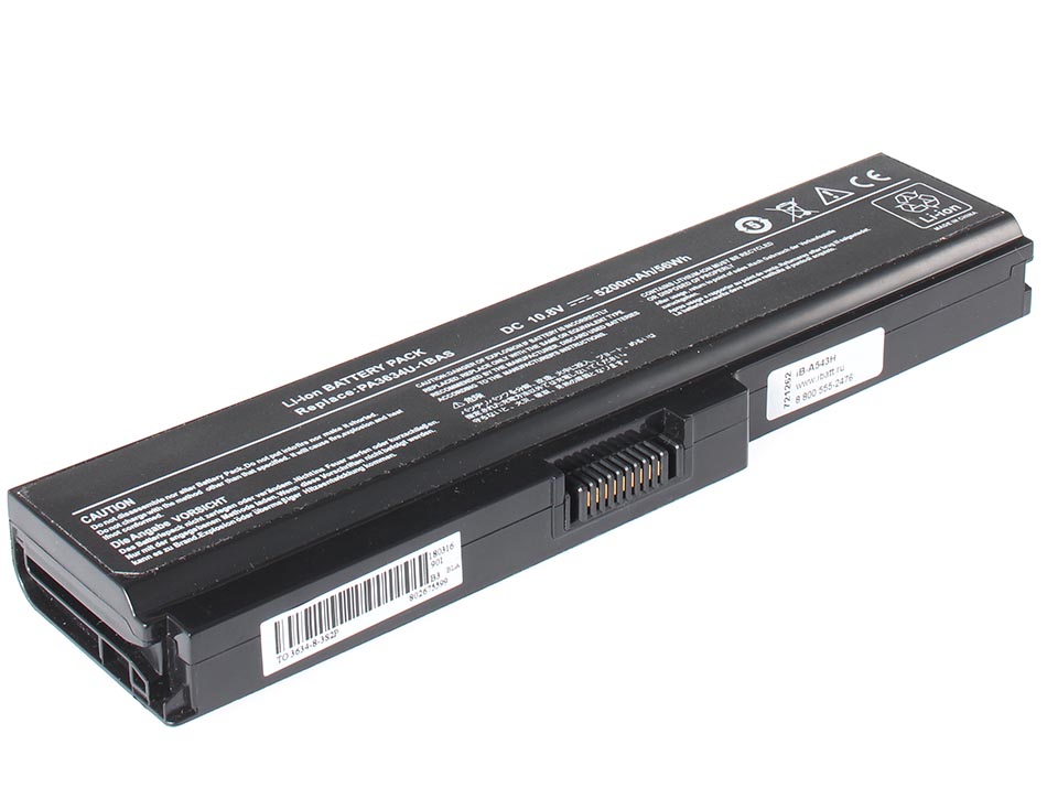 Аккумуляторная батарея для ноутбука Toshiba Satellite M327. Артикул iB-A543H.Емкость (mAh): 5200. Напряжение (V): 10,8