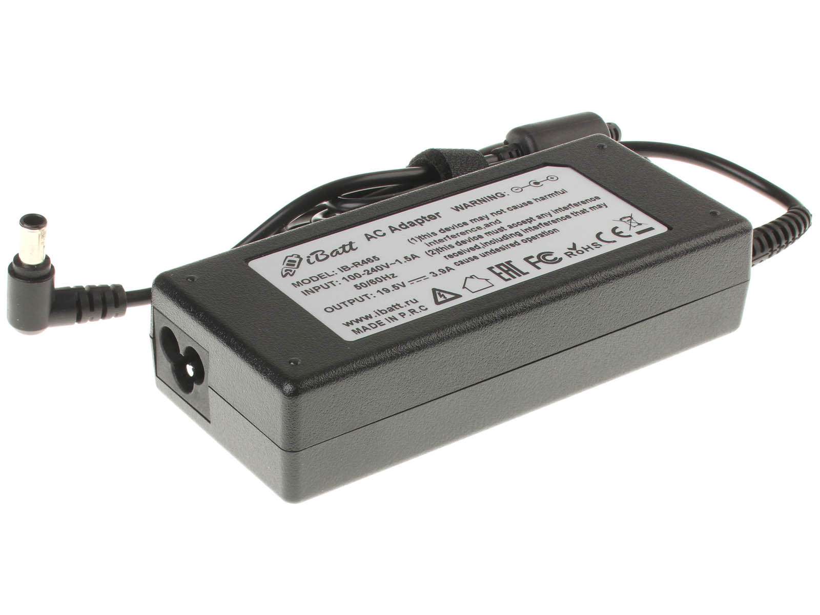 Блок питания (адаптер питания) для ноутбука Sony VAIO PCG-8512. Артикул iB-R465. Напряжение (V): 19,5